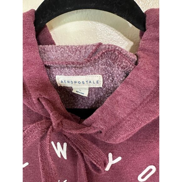 Aeropostale Women's Large Logo Cropped Hoodie Size L - Picture 2 of 3